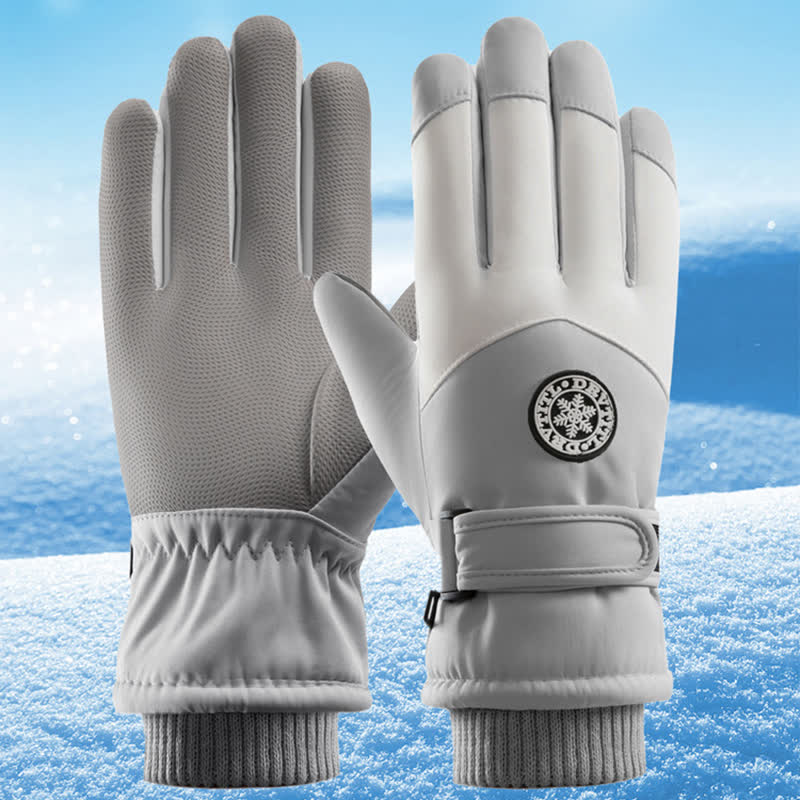 Outdoor Ski Ride Fleece Lined Waterproof Gloves - image 2