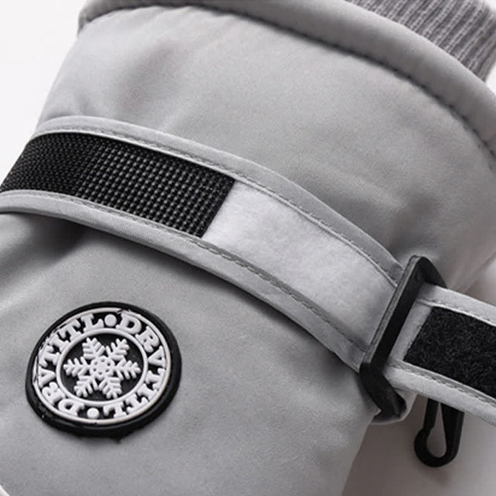 Outdoor Ski Ride Fleece Lined Waterproof Gloves - image 6