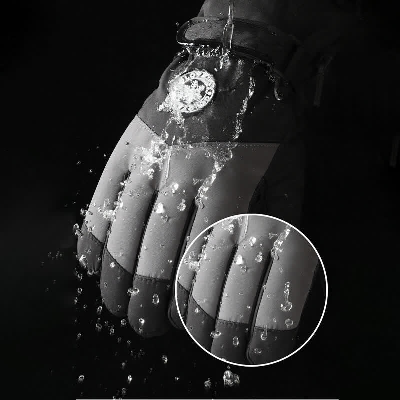 Outdoor Ski Ride Fleece Lined Waterproof Gloves - image 4