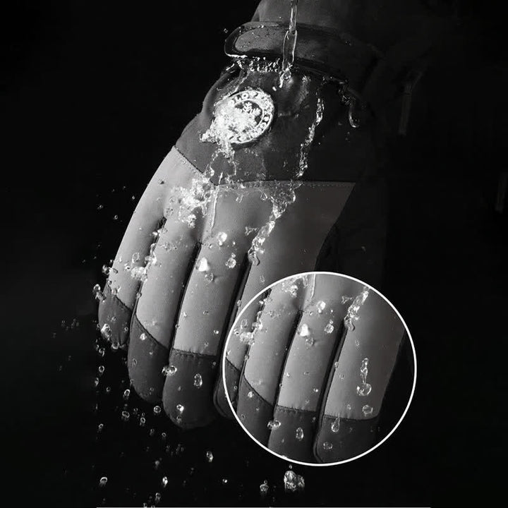 Outdoor Ski Ride Fleece Lined Waterproof Gloves - image 4