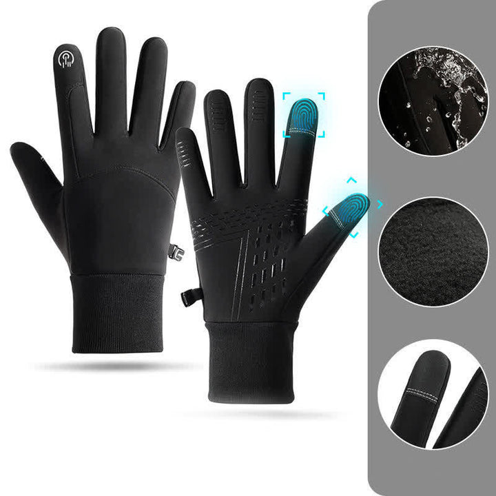 Cold Resistance Touchscreen Thermal Sport Gloves - Black - XL - image 4