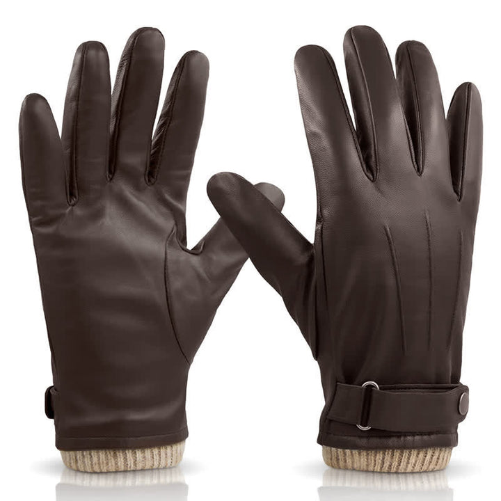 Fashionable Winter Sheepskin Thick Velvet Sheepskin Gloves - image 2
