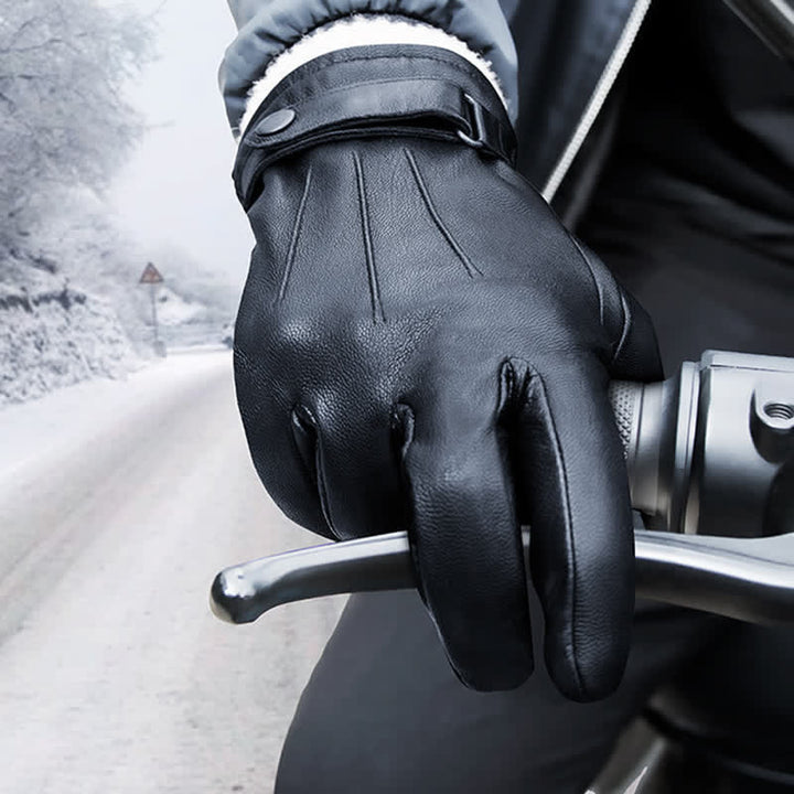Fashionable Winter Sheepskin Thick Velvet Sheepskin Gloves - image 6