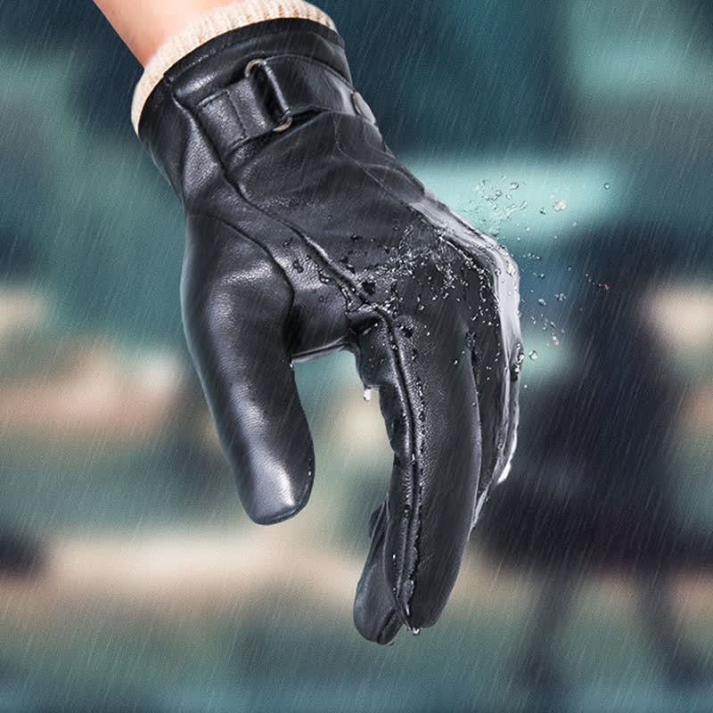 Fashionable Winter Sheepskin Thick Velvet Sheepskin Gloves - image 8