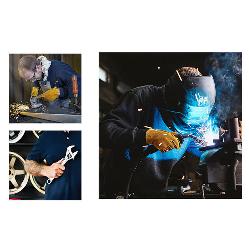 Yellow Cowhide Leather Garden Insulated Work Gloves - image 5