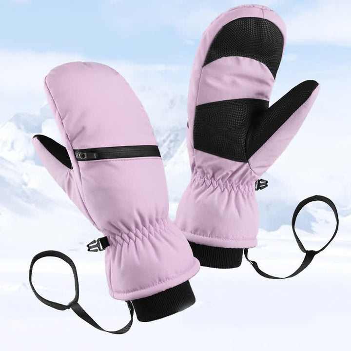 Winter Padded Zipper Pocket Ski Sports Gloves - image 9