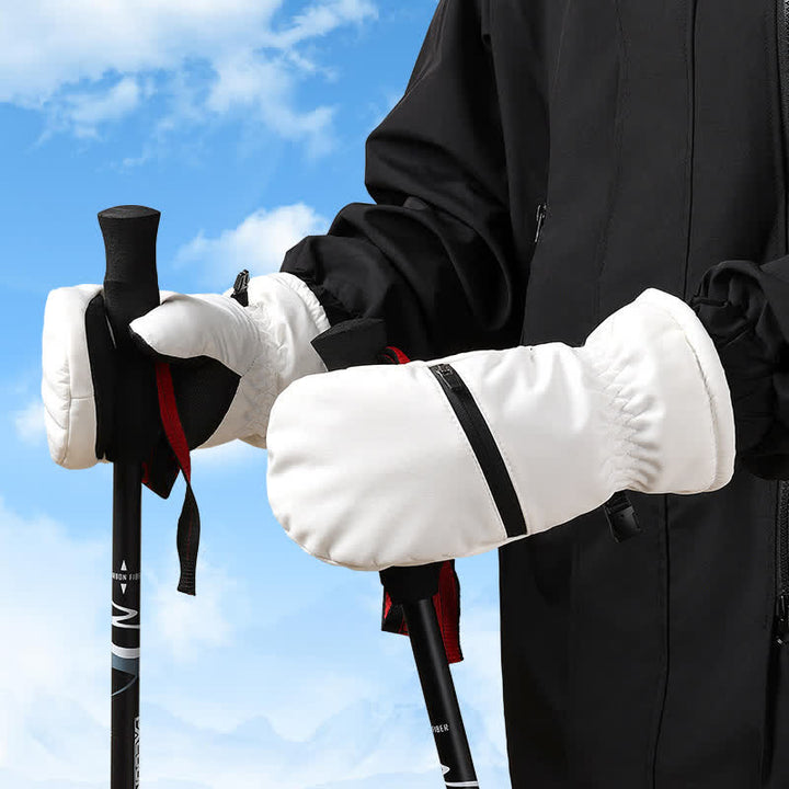 Winter Padded Zipper Pocket Ski Sports Gloves - image 12