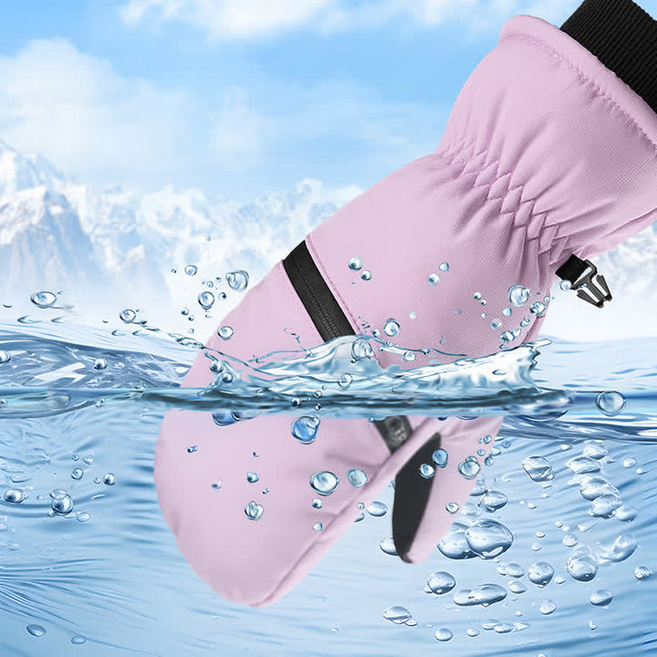 Winter Padded Zipper Pocket Ski Sports Gloves - image 10
