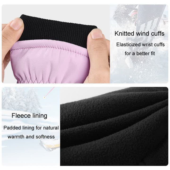 Winter Padded Zipper Pocket Ski Sports Gloves - image 6