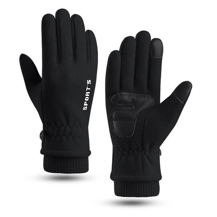 Cold Weather Thickened Fuzzy Elastic Cuff Gloves - Black - Men - image 5