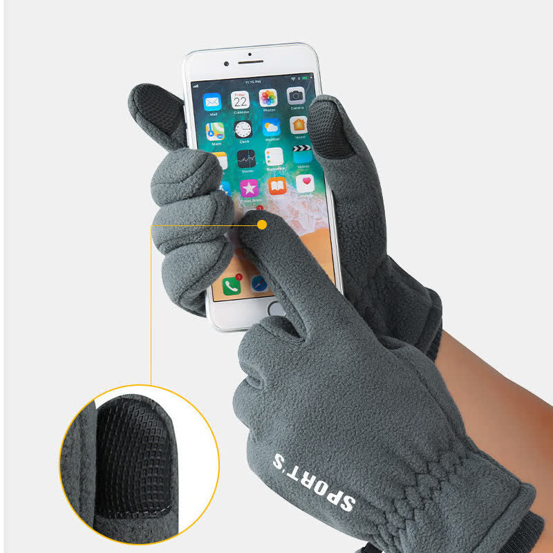 Cold Weather Thickened Fuzzy Elastic Cuff Gloves - image 1