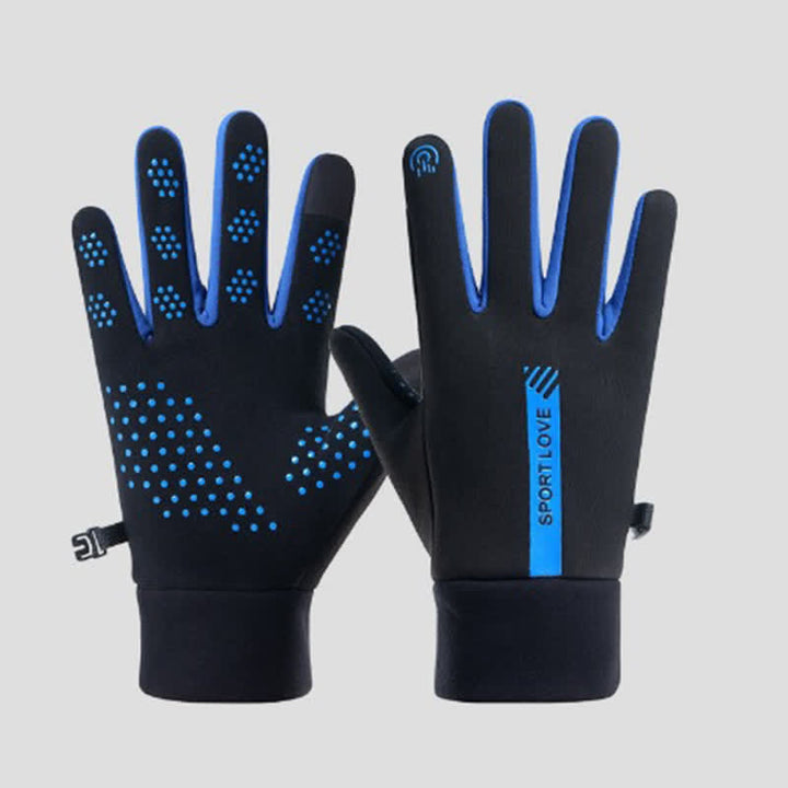 Sport Lover Non-slip Touch Screen Outdoor Cycling Gloves - Black & Blue - image 7