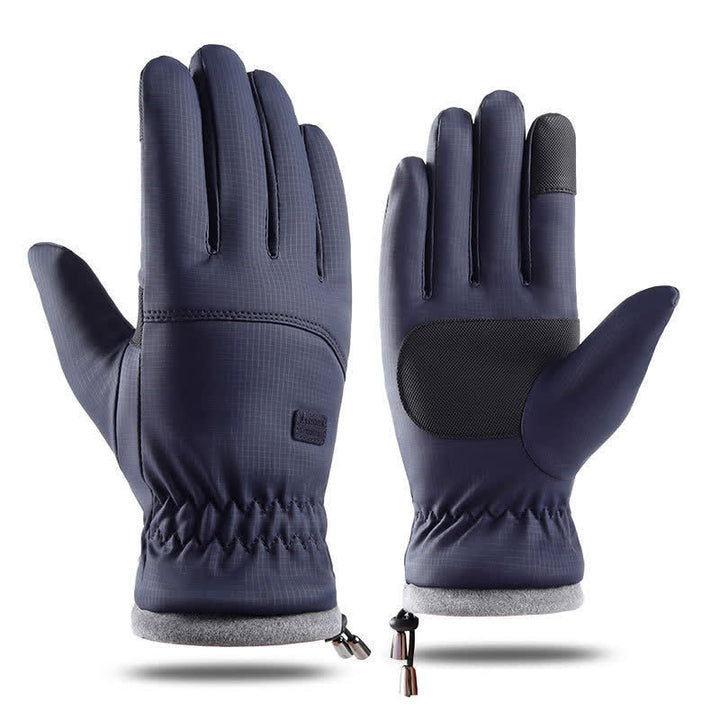 Winter Outdoor Touchscreen Elastic Cuff Riding Gloves - Navy - image 5
