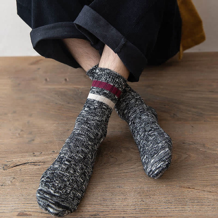 10 Pairs of Snowflake Print Striped Crew Socks - image 10