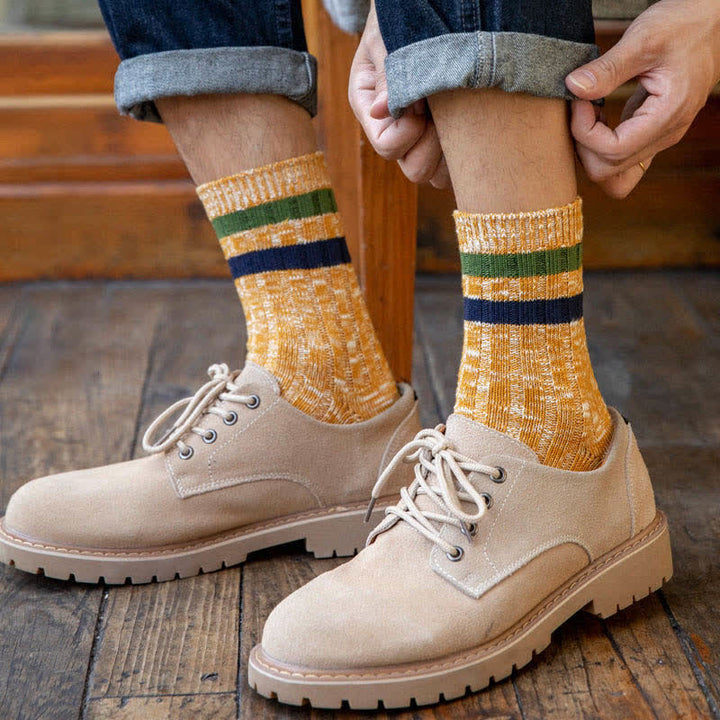 10 Pairs of Snowflake Print Striped Crew Socks - image 7