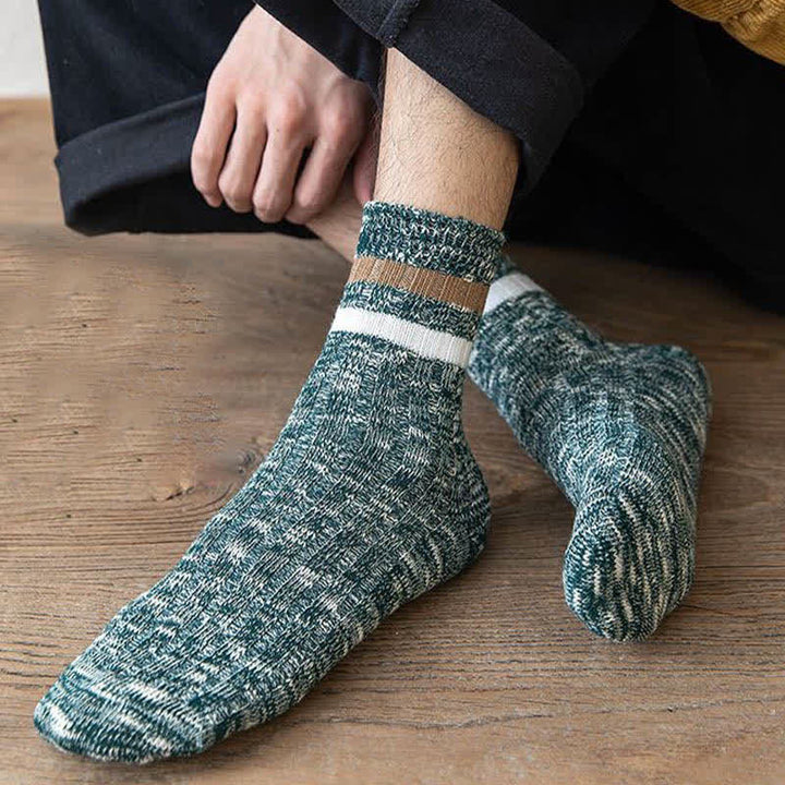 10 Pairs of Snowflake Print Striped Crew Socks - image 12
