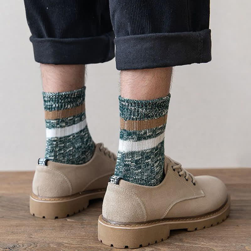 10 Pairs of Snowflake Print Striped Crew Socks - image 13