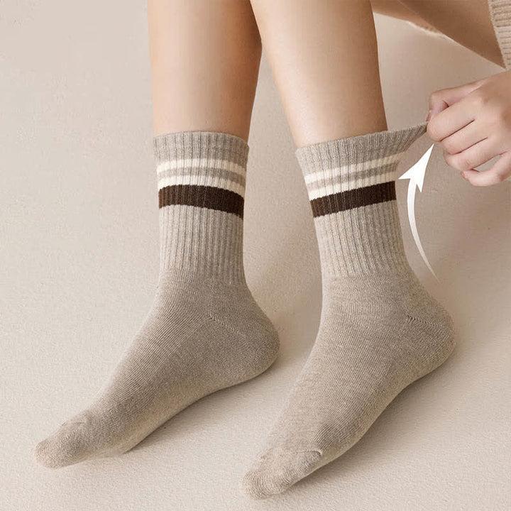 Classic Stripe Thicken Crew Socks - image 4