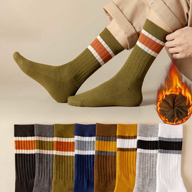 Multicolor Block Striped Causal Crew Socks - image 4