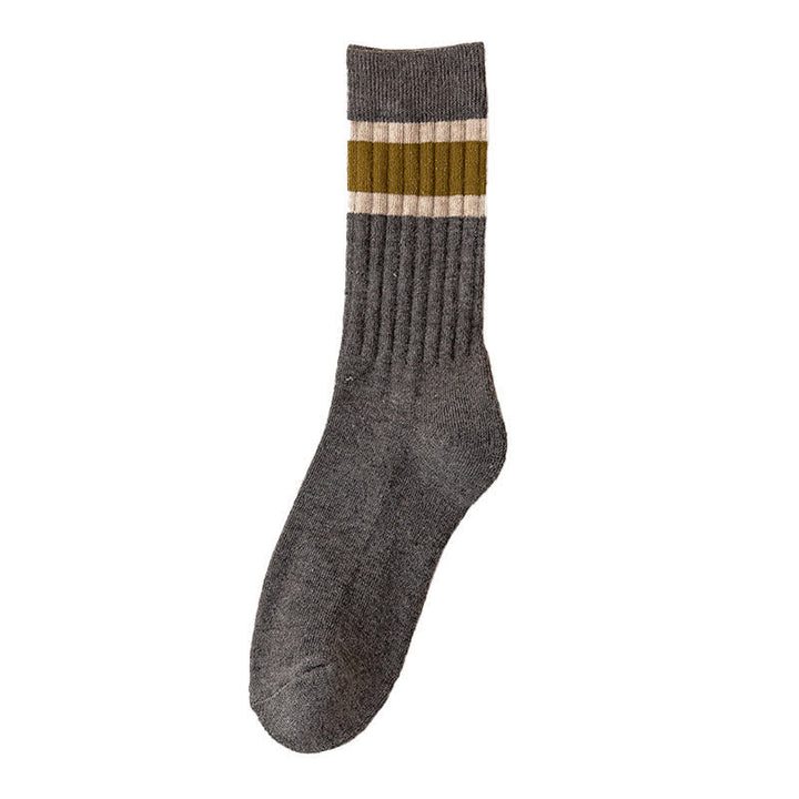 Multicolor Block Striped Causal Crew Socks - Dark Gray - 6 Pairs - One Size (US 6.5 - US 10.5) - image 8