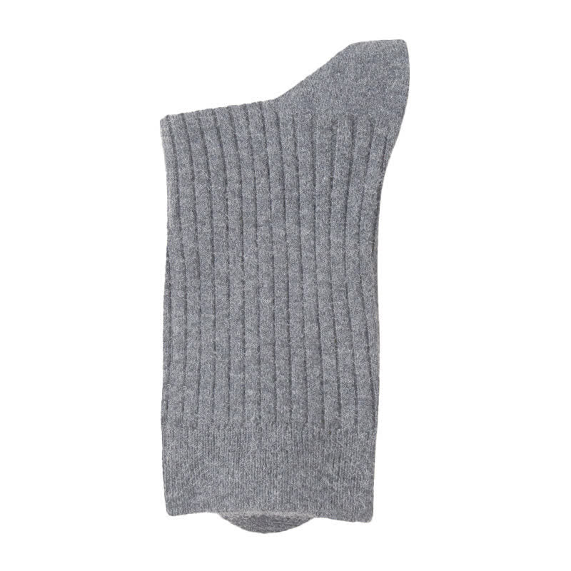 Men's Solid Color Comfortable Breathable Crew Socks - Gray - 6 Pairs - One Size (US 7.5 - US 10.5) - image 7