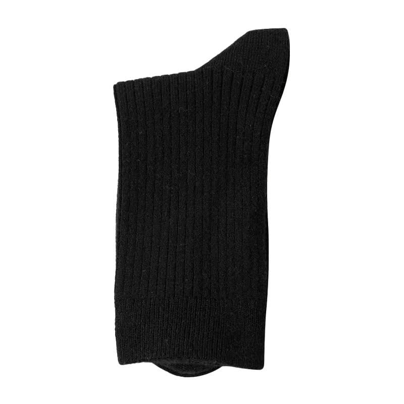 Men's Solid Color Comfortable Breathable Crew Socks - Black - 6 Pairs - One Size (US 7.5 - US 10.5) - image 13