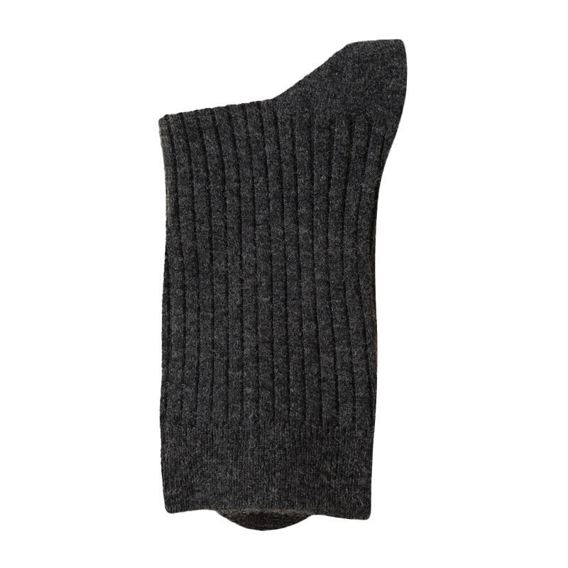 Men's Solid Color Comfortable Breathable Crew Socks - Dark Gray - 6 Pairs - One Size (US 7.5 - US 10.5) - image 14
