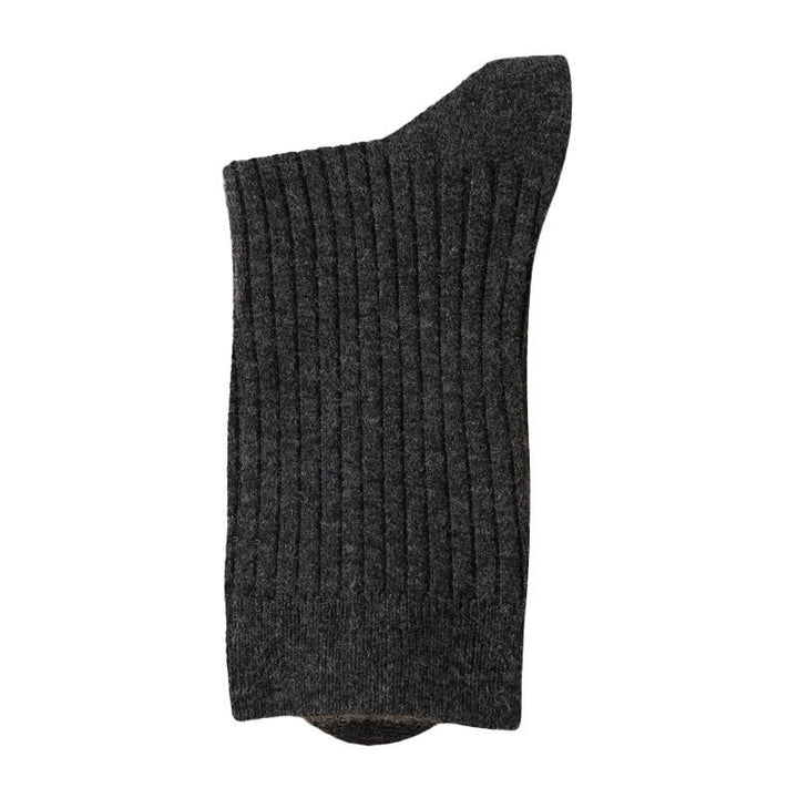 Men's Solid Color Comfortable Breathable Crew Socks - Dark Gray - 6 Pairs - One Size (US 7.5 - US 10.5) - image 14
