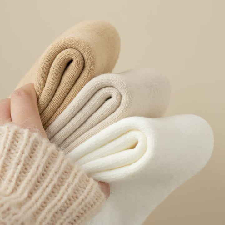 Men's Winter Warm Solid Color Cashmere Crew Socks - image 12