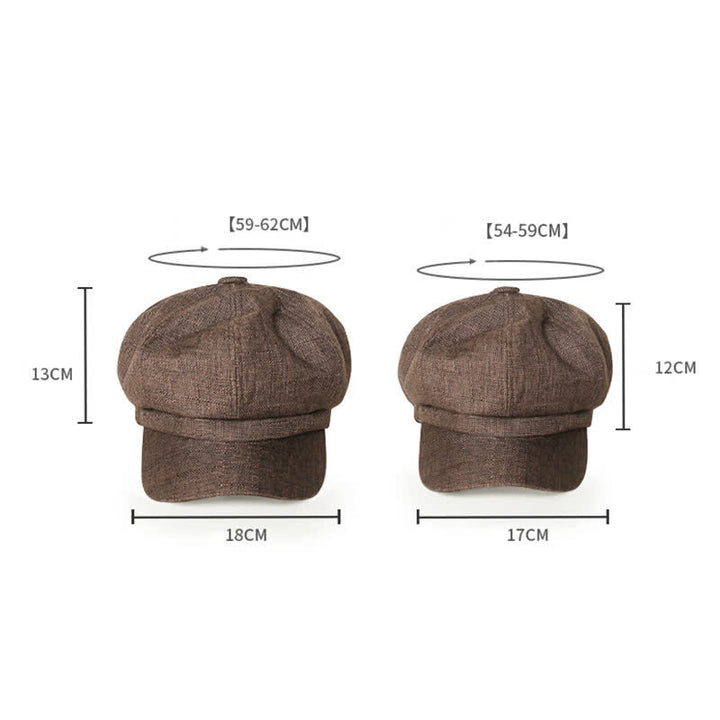 Vintage Octagonal Newsboy Breathable Beret Hat - image 4