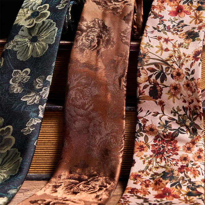 Elegant Casual Floral 3Pcs Neckties Bundle Set - image 4
