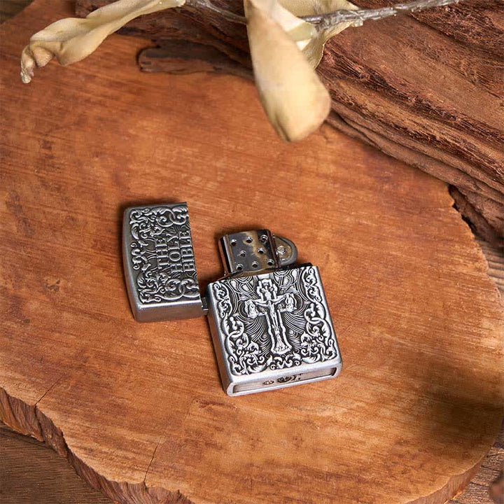 Holy Bible Lighter Longhorn Bull Pendant Cross Necklace Bundle Set  - image 4