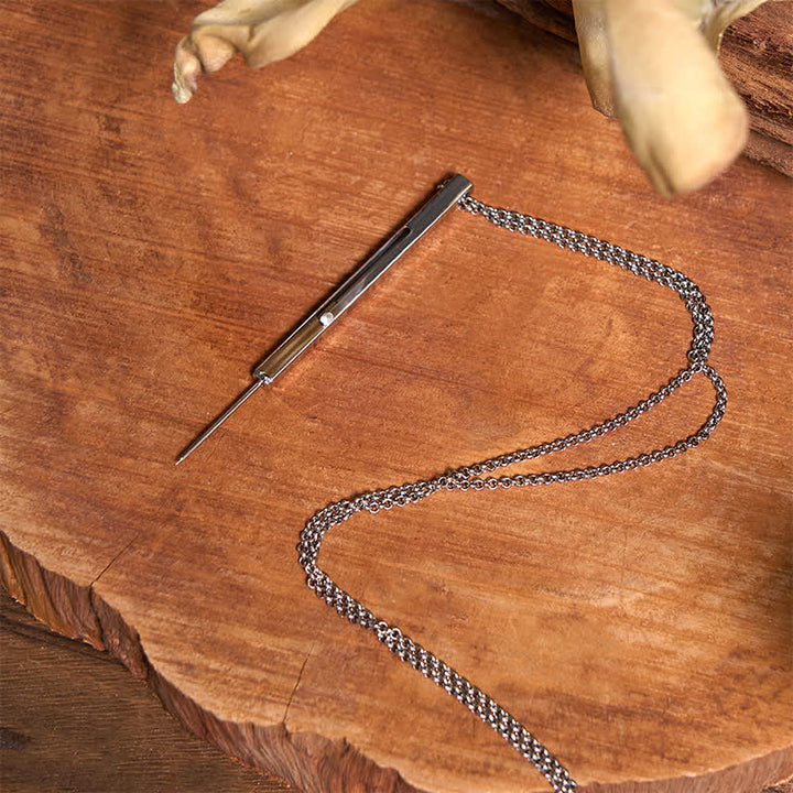 DIY Hidden Knife Snake Buckle Longhorn Bull Pendant Needle Necklace Bundle Set  - image 5