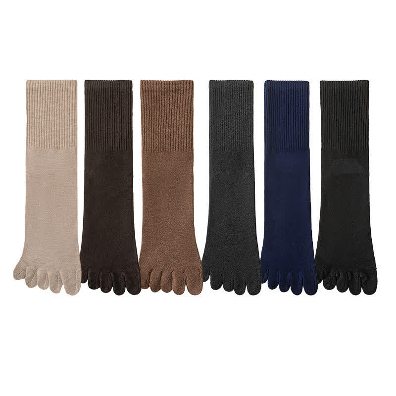 Men's Leisure Split-Toe Wool Blend Athletic Crew Socks - image 1