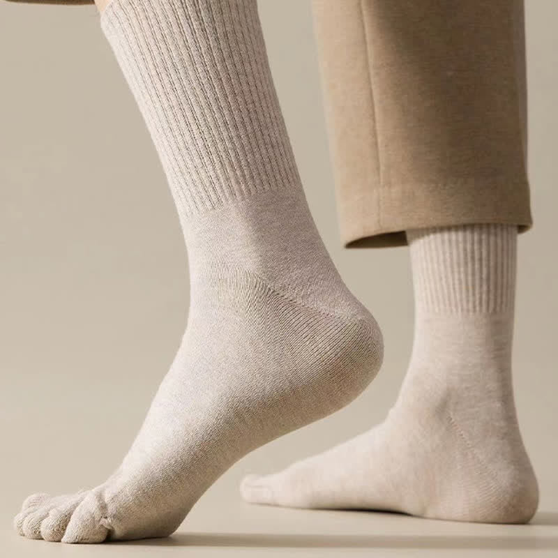 Men's Leisure Split-Toe Wool Blend Athletic Crew Socks - image 9