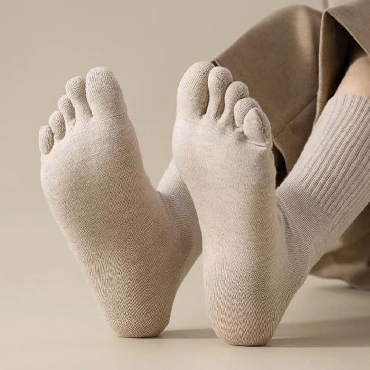 Men's Leisure Split-Toe Wool Blend Athletic Crew Socks