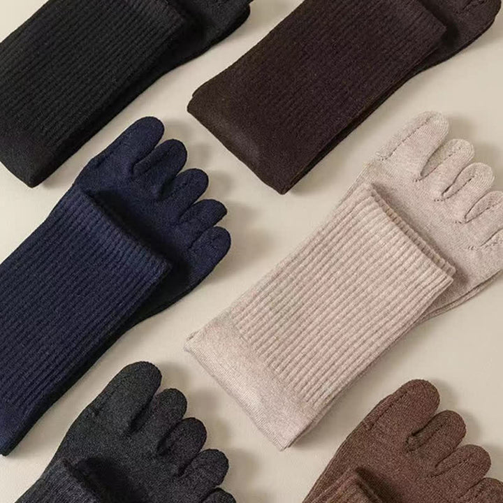 Men's Leisure Split-Toe Wool Blend Athletic Crew Socks - image 3