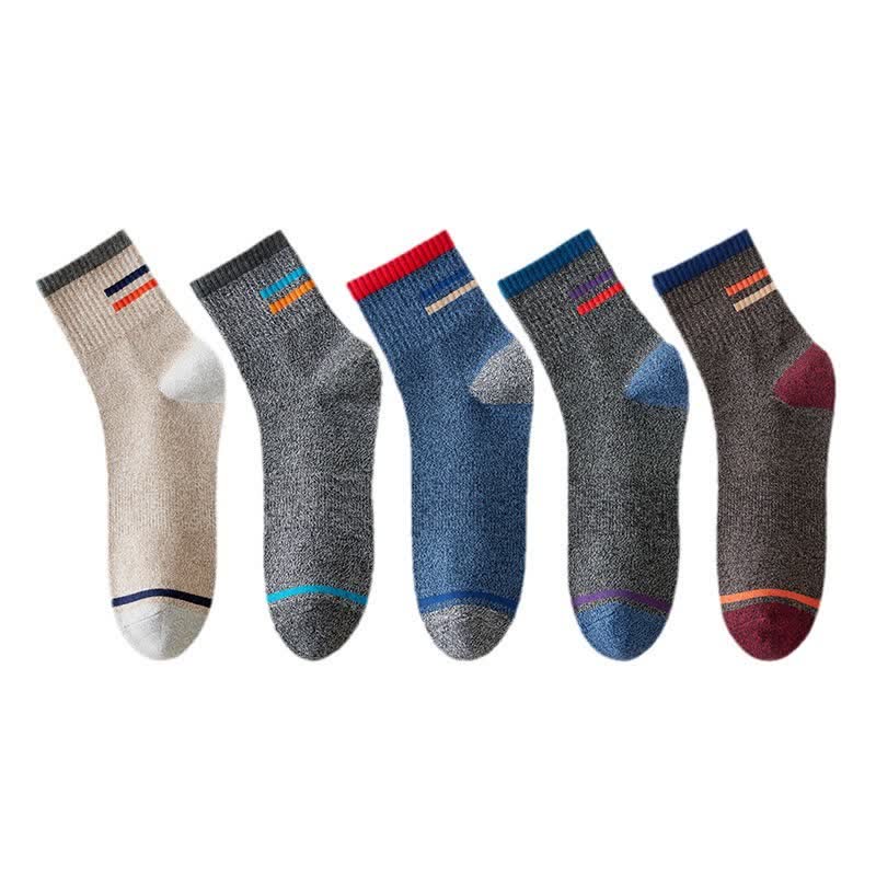 Men's Trendy Striped Pattern Crew Socks - image 1