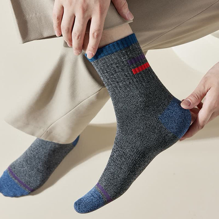 Men's Trendy Striped Pattern Crew Socks - image 4
