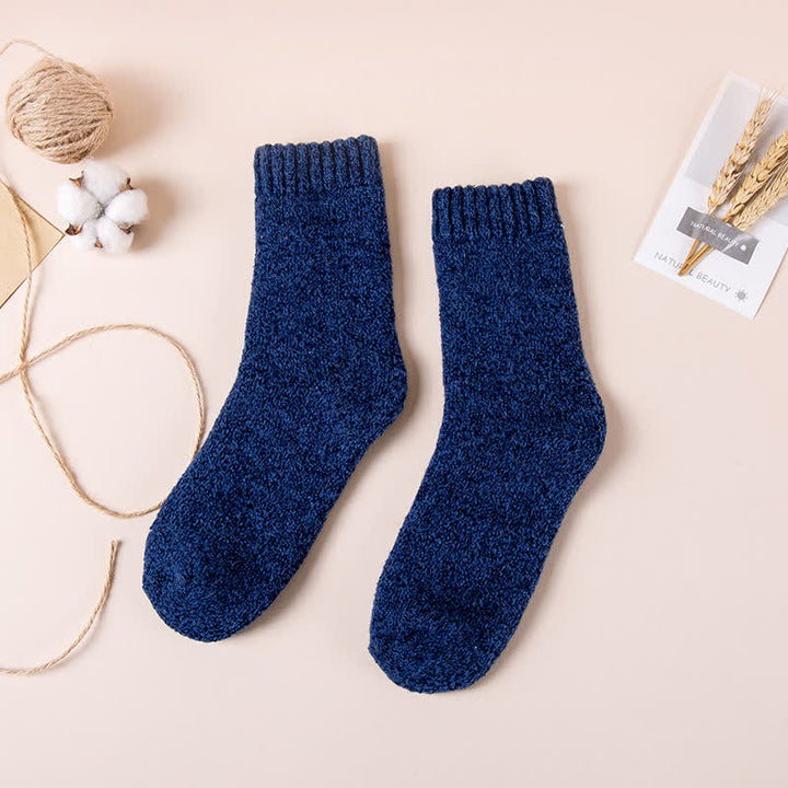 Men's Super Thick Casual Antifreeze Snow Crew Socks - Navy - 6 Pairs - One Size (US 6.5 - US 10) - image 10