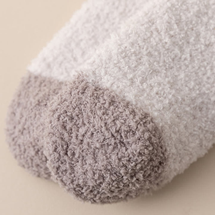 Men's Gentle Striped Fuzzy Coral Fleece Sleep Crew Socks - image 4