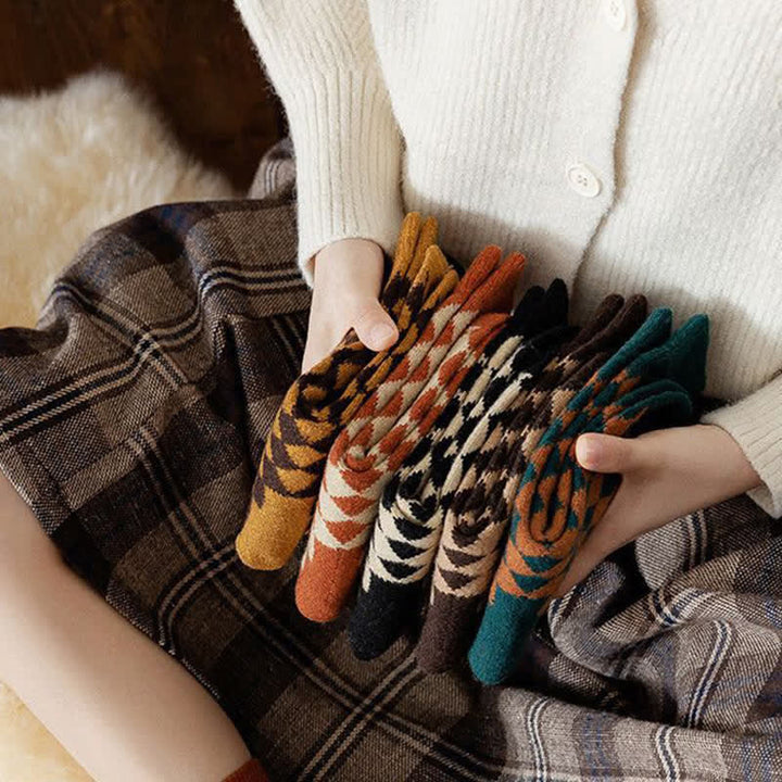 Women's Argyle Warm Thermal Aesthetic Crew Socks - image 1