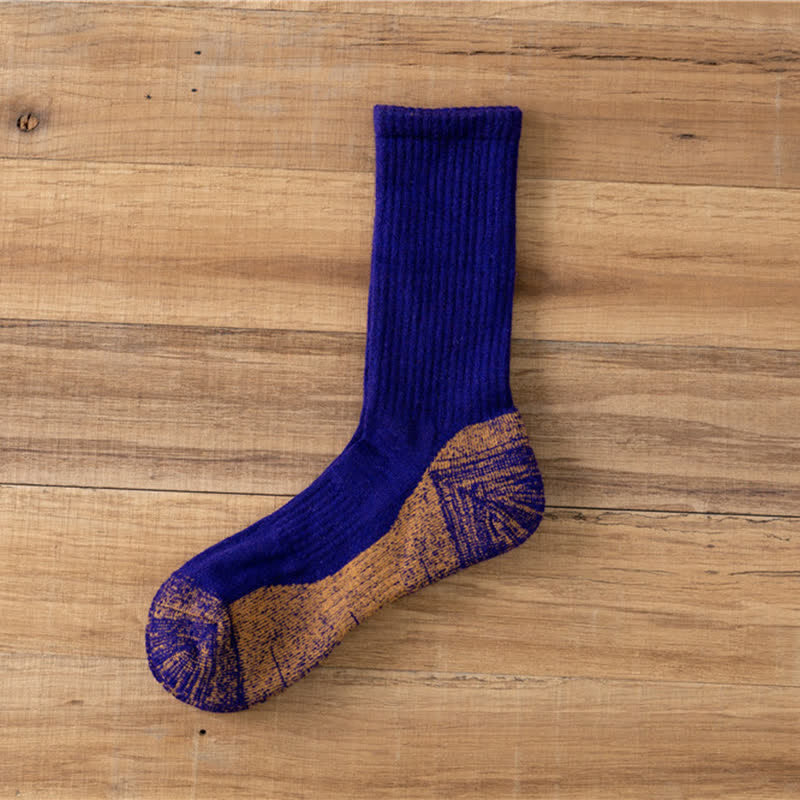 Men's Fancy Abstract Pattern Warm Crew Socks - Purple - 6 Pairs - One Size (US 6.5 - US 10) - image 17