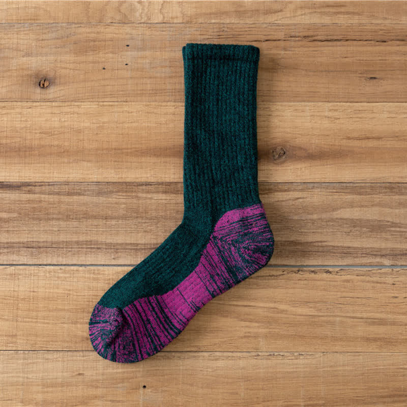Men's Fancy Abstract Pattern Warm Crew Socks - Dark Gray - 6 Pairs - One Size (US 6.5 - US 10) - image 16