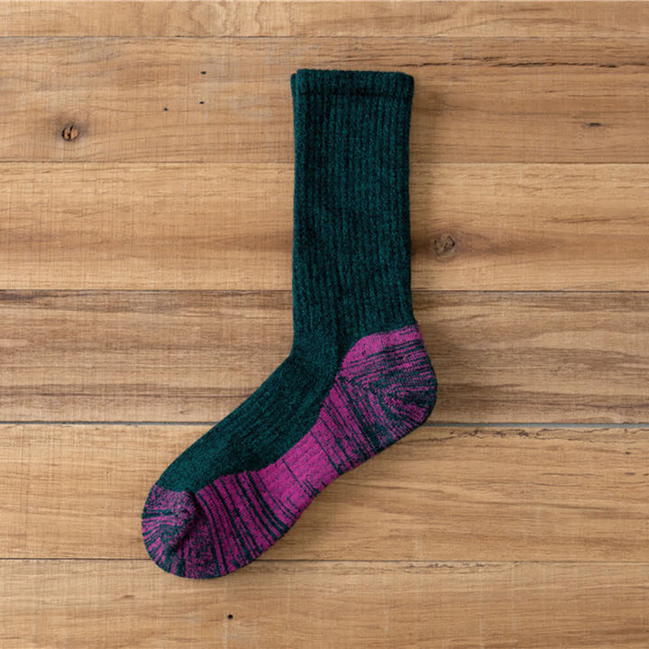 Men's Fancy Abstract Pattern Warm Crew Socks - Dark Gray - 6 Pairs - One Size (US 6.5 - US 10) - image 16