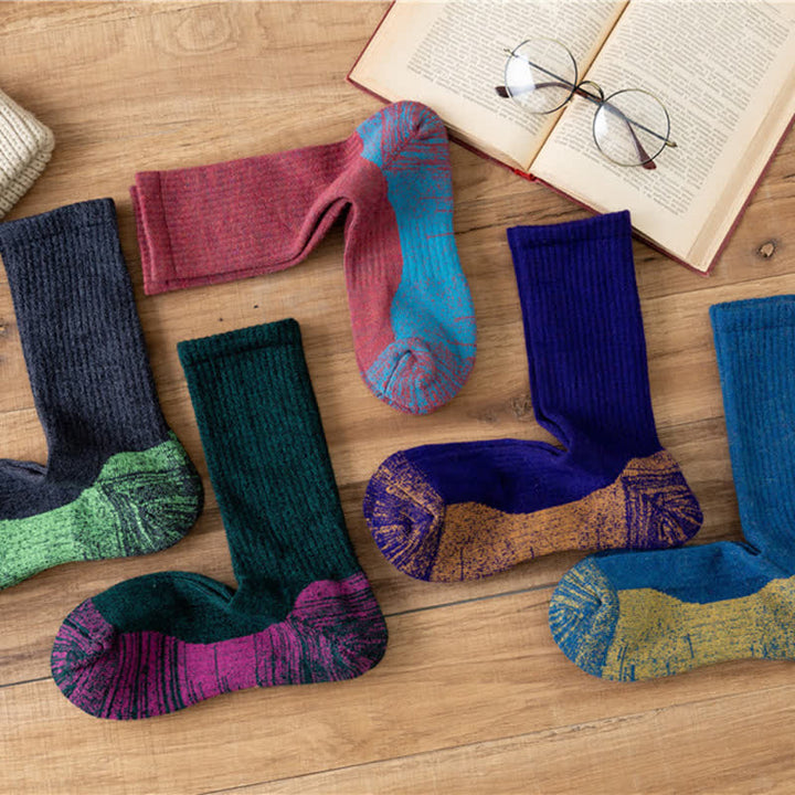 Men's Fancy Abstract Pattern Warm Crew Socks - image 5
