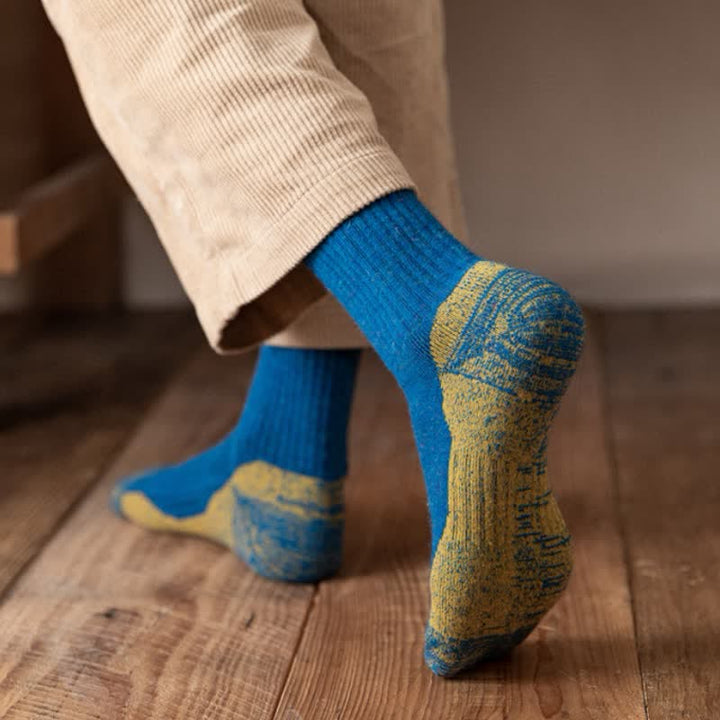 Men's Fancy Abstract Pattern Warm Crew Socks - image 0