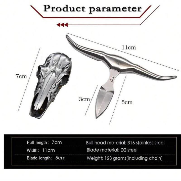 Longhorn Bull Head Multi-function EDC Tool Pendant Belt Buckle - image 11