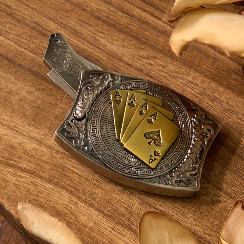 Longhorn Pendant DIY Hidden Knife Poker Belt Buckle Lighter Bundle Set - image 3