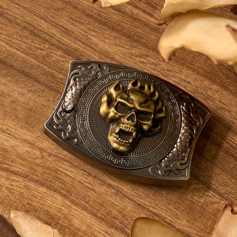 Skull DIY Hidden Knife Belt Buckle Longhorn Pendant Bull Ring Bundle Set  - image 5